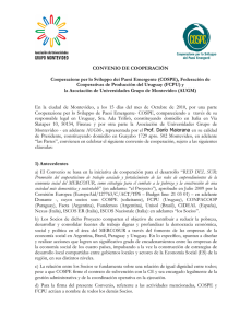 Convenio de Cooperación COSPE – FCPU