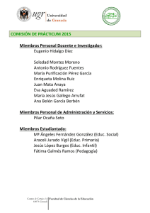COMISIÓN DE PRÁCTICUM 2015 Miembros Personal Docente e