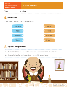 Lectura de rimas - Contenidos para aprender