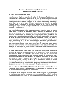 “Los estatutos profesionales en el ordenamiento laboral argentino