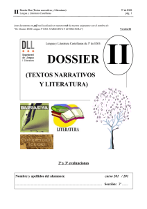 DOSSIER (TEXTOS NARRATIVOS Y LITERATURA)