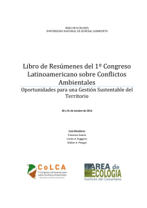 Libro de Resúmenes del 1º Congreso Latinoamericano