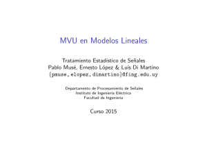 MVU en Modelos Lineales
