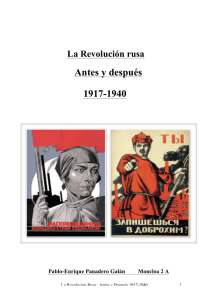 La revolución rusa. Antes y después (1917-1940)