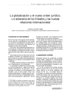 La globalización y el nuevo orden jurídico. La soberanía de los
