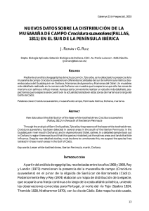 Román, J. y Ruiz, G. Nuevos datos sobre la distribución de