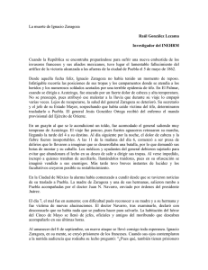 Artículo. La muerte de Ignacio Zaragoza”. Raúl González
