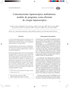 Colecistectomía laparoscópica ambulatoria: modelo de programa