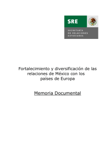Fortalecimiento y diversificación de las relaciones de México con los
