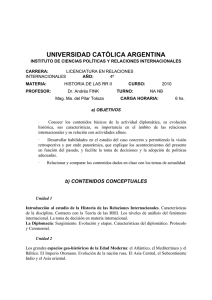 Historia de las RR II - NA NB - Universidad Católica Argentina
