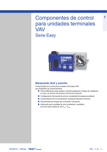 Componentes de control para unidades terminales VAV – Serie Easy