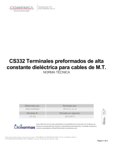 CS332 Terminales preformados de alta constante dieléctrica para