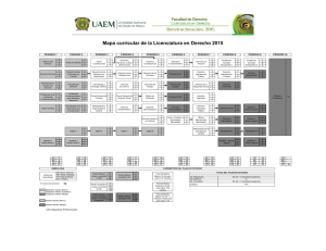 Mapa curricular de la Licenciatura en Derecho 2015
