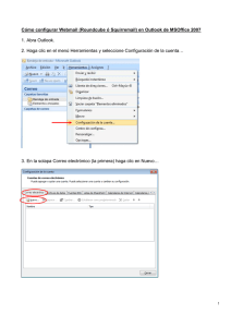 Tutorial para configurar viejo Webmail en Outlook de MSOffice