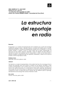 La estructura del reportaje en radio