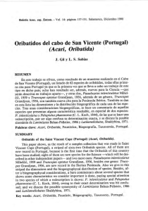 Oribatidos del cabo de San Vicente (Portugal) (Acarí, Oríbatida)