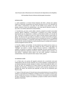 Carta Pastoral sobre el Bicentenario de la Declaración de