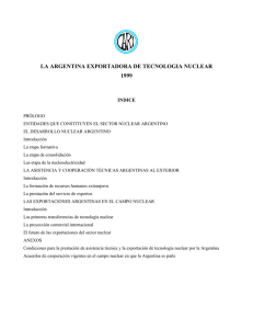 la cooperacion internacional de la argentina en el campo nuclear