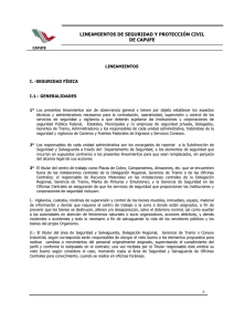 LINEAMIENTOS DE SEGURIDAD Y PROTECCIÓN CIVIL DE CAPUFE