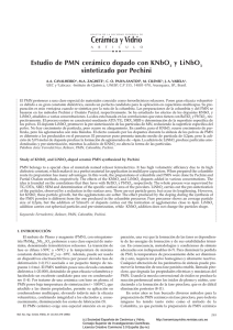 Estudio de PMN cerámico dopado con KNbO3 y LiNbO3