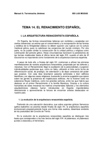 TEMA 14. EL RENACIMIENTO ESPAÑOL.