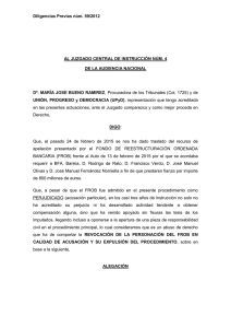 Diligencias Previas núm. 59/2012 AL JUZGADO CENTRAL DE