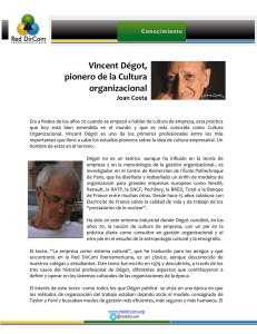 Vincent Dégot, pionero de la Cultura organizacional
