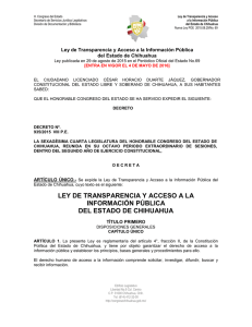 Ley de Transparencia - H. Congreso del Estado de Chihuahua