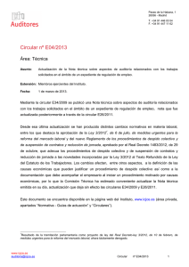 Circular E 04/2013 - Instituto de Censores Jurados de Cuentas de