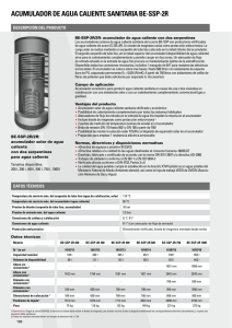acumulador de agua caliente sanitaria be-ssp-2r