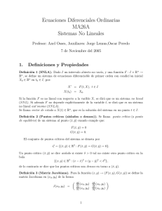 Ecuaciones Diferenciales Ordinarias MA26A Sistemas - U