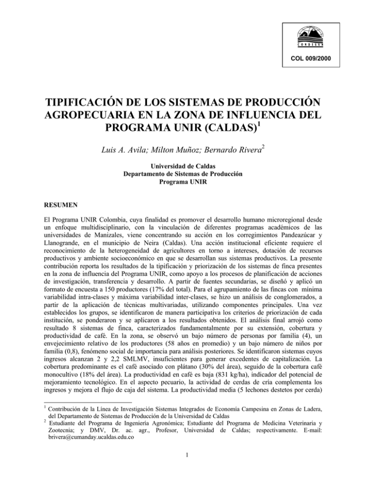 Tipificaci N De Los Sistemas De Producci N Agropecuaria