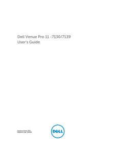 Dell Venue Pro 11 -7130/7139 User`s Guide