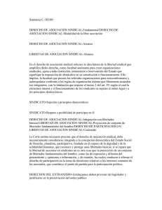 Sentencia C-385/00 DERECHO DE ASOCIACION SINDICAL