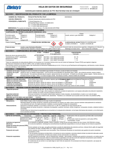 hoja de datos de seguridad