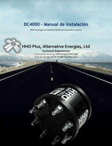 DC4000 – Manual de Instalación HHO Plus, Alternative Energies, Ltd