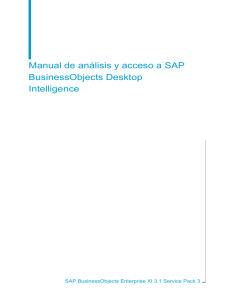Manual de análisis y acceso a SAP BusinessObjects Desktop