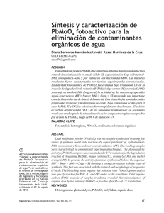 Síntesis y caracterización de PbMoO