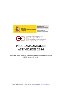 Programa Anual de Actividades 2014