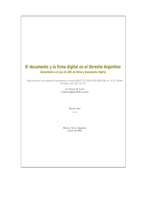 El documento y la firma digital en el Derecho Argentino