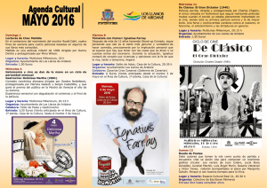 Agenda Cultural Mayo 2016