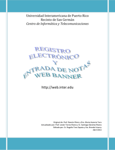 Manual sobre el Registro Electrónico y Entrada de Notas en Web