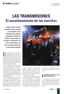 Las transmisiones: el escalonamiento de las marchas