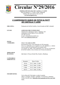 Información e inscripciones - Federación de Golf Castilla y León