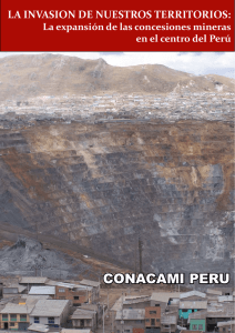 La expansión de las concesiones mineras en el centro del Perú
