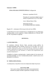 Sentencia C-400/06 COSA JUZGADA CONSTITUCIONAL