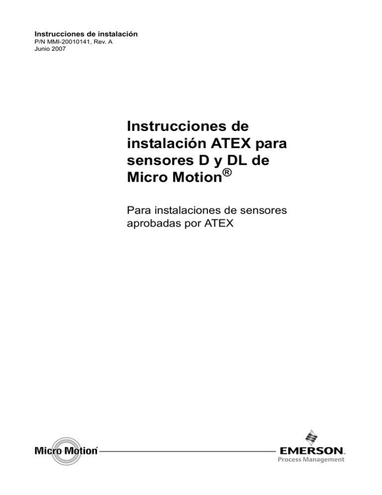 Instrucciones De Instalaci N Atex Para Sensores D Y Dl