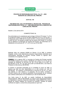 1 PROCESO DE RESPONSABILIDAD FISCAL No. 211 – 2009