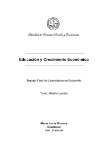 Educación y Crecimiento Económico