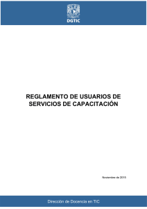 REGLAMENTO DE USUARIOS DE SERVICIOS DE CAPACITACIÓN
